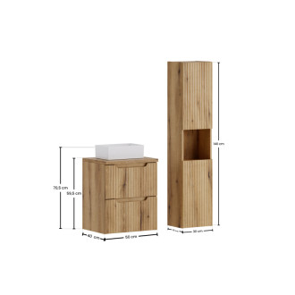 Comad SET-NOCE B OAK 50CM S UN GAJA HC Kúpeľňová zostava 50 cm