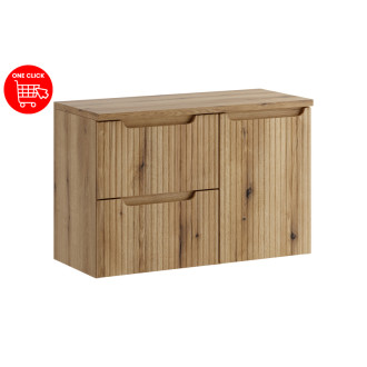 Comad SET-NOCE B OAK S 90CM LB Kúpeľňová zostava 90 cm so skrinkou s košom na bielizeň