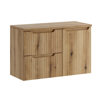 Comad SET-NOCE B OAK S 90CM LB Kúpeľňová zostava 90 cm so skrinkou s košom na bielizeň
