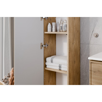 Comad SET-TEC B CREMONA 80CM HC Kúpeľňová zostava 80 cm s doskou a vysokou skrinkou