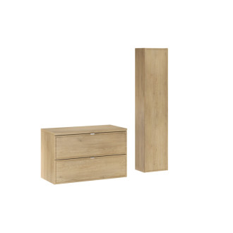 Comad SET-TEC B CREMONA 80CM HC Kúpeľňová zostava 80 cm s doskou a vysokou skrinkou