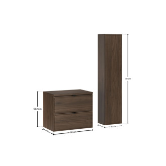 Comad SET-TEV B VILLA 60CM HC Kúpeľňová zostava 60 cm s doskou a vysokou skrinkou