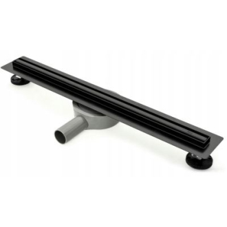 Rea Odtokový žľab + sifón + nohy + tesniaca manžeta Neo Slim Pro-700 Black REA-G8901