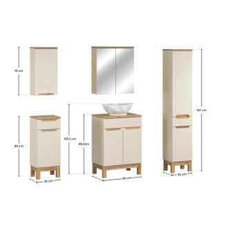 Comad SET-BAC B WOTAN 60CM UN PÄTI HC MC Kúpeľňová zostava 60 cm