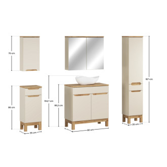 Comad SET-BAC B WOTAN 80CM UN CLOUD HC MC Kúpeľňová zostava 80 cm