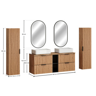 Comad SET-ADO B NAT WOTAN 140CM UN MAGIC HC Kúpeľňová zostava 140 cm