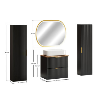 Comad SET-ADB B NAT WOTAN 60CM UN MAGIC HC Kúpeľňová zostava 60 cm