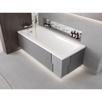 Polystyrénové LED svietidlo Mexen X-ST pre obdĺžnikovú vaňu 120-150 x 70-90 cm, biele - 55020-01