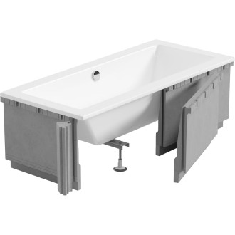 Polystyrénové LED svietidlo Mexen X-ST pre obdĺžnikovú vaňu 160-190 x 70-90 cm, biele - 55021-01