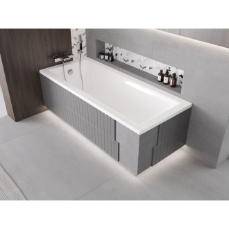 Polystyrénové LED svietidlo Mexen X-ST pre obdĺžnikovú vaňu 160-190 x 70-90 cm, biele - 55021-01