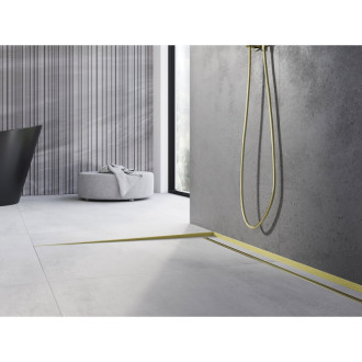Spádová lišta Mexen Line-B 120 cm ľavá, kartáčovaná zlatá - 185501120L