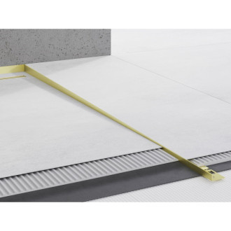 Spádová lišta Mexen Line-B 120 cm pravá, kartáčovaná zlatá - 185501120R