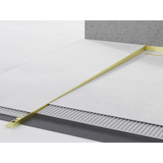 Spádová lišta Mexen Line-B 180 cm ľavá, kartáčovaná zlatá - 185501180L