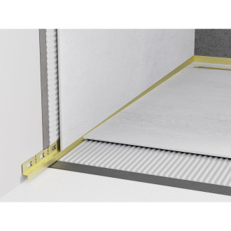 Spádová lišta Mexen Line-B 120 cm ľavá, kartáčovaná zlatá - 185502120L