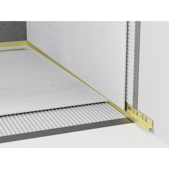 Spádová lišta Mexen Line-B 120 cm pravá, kartáčovaná zlatá - 185502120R