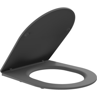 Záchodové sedadlo Mexen slim s tlmeným dovieraním, duroplast, tmavo šedý matný - 39740071