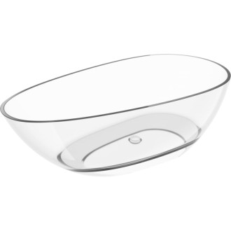Voľne stojaca vaňa Mexen Glass 170 x 85 cm, chrómová zátka - 58061708508