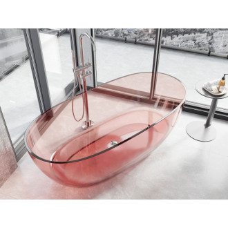 Voľne stojaca vaňa Mexen Pure coral priehľadná 170 x 80 cm, chrómová zátka - 58071708004
