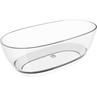 Voľne stojaca vaňa Mexen Pure clear 170 x 80 cm, chrómová zátka - 58071708008