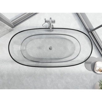 Voľne stojaca vaňa Mexen Pure clear 170 x 80 cm, chrómová zátka - 58071708008