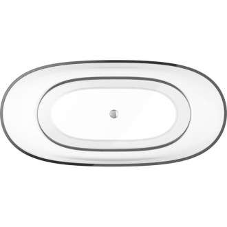 Voľne stojaca vaňa Mexen Pure clear 170 x 80 cm, chrómová zátka - 58071708008