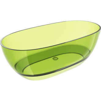 Voľne stojaca vaňa Mexen Pure lime priehľadná 170 x 80 cm, chrómová zátka - 58071708012