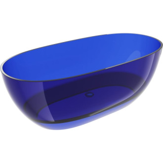 Voľne stojaca vaňa Mexen Pure Sapphire priehľadná 170 x 80 cm, chrómová zátka - 58071708016