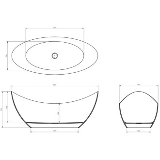 Voľne stojaca priehľadná vaňa Mexen Vea tyrkysová 180 x 80 cm, chrómovaná zátka - 58091808011