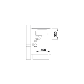 Blanco ZENAR 45S 523808 drez s odkvapom, drez vľavo aluminium drez vstavaný