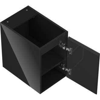 Mexen Orio kúpeľňová skrinka pod umývadlo 30 cm, 1 dvierka, lesklá čierna - 91A11-03047-1-BF70