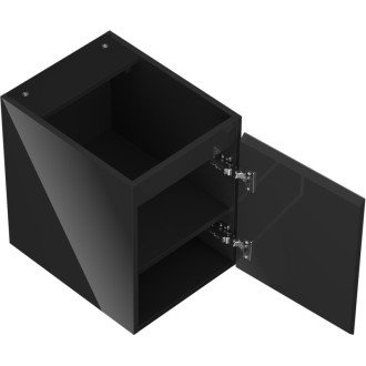 Mexen Orio kúpeľňová skrinka pod umývadlo 35 cm, 1 dvierka, lesklá čierna - 91A11-03547-1-BF70