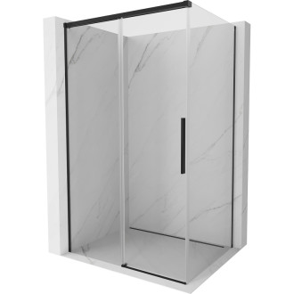 Mexen Rox posuvný sprchovací kút 115 x 75 cm, priehľadný, čierny - 8C2-115-075-70-00
