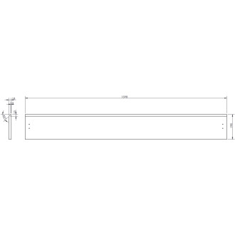 Kúpeľňová skrinka Mexen Orio 160 cm s umývadlom Vela, 1 zásuvka, lesklá čierna/matná čierna - 91A10-16023-1-BF70-W23M71