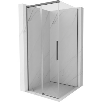 Posuvný sprchovací kút Mexen Rox 95 x 95 cm, priehľadný, strieborná metalíza - 8C2-095-095-95-00