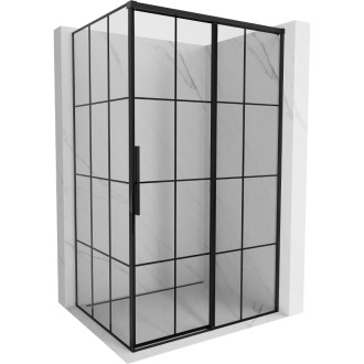 Mexen Rox posuvný sprchovací kút pravý 135 x 120 cm, čierny rošt, čierna - 8C2-135-120-70-77-P