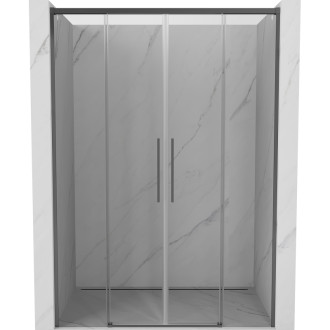 Posuvné sprchové dvere Mexen Rox 160 cm, priehľadné, strieborná - 8C2-160-002-95-00