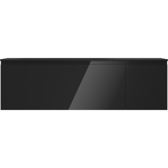 Mexen Orio koupelnová skříňka 160 cm s umyvadlem Vela levým, 1S, 1D, lesklá černá/matná černá - 91A13-16047-3-BBFF70-W23L71