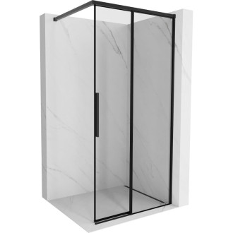 Mexen Rox Sprchová zástena pravá 75 x 200 cm, čierny rám 8 mm, čierna - 8C2-075-003-70-70-P