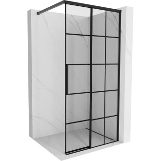 Mexen Rox Sprchová zástena pravá 80 x 200 cm, čierny raster 8 mm, čierna - 8C2-080-003-70-77-P