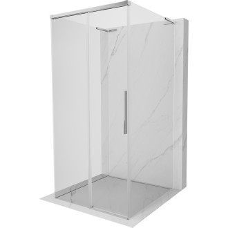 Mexen Rox-3S L trojstenný posuvný sprchovací kút 90 x 90 cm, priehľadný, chróm - 8C2L-090-090-01-00-3S