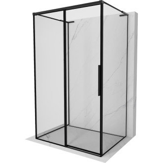 Mexen Rox-3S L 3stenný posuvný sprchovací kút ľavý 115 x 85 cm, čierny rám, čierna - 8C2L-115-085-70-70-3S-L