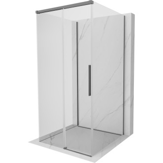 Mexen Rox-3S trojstenný posuvný sprchovací kút 90 x 90 cm, priehľadný, strieborná metalíza - 8C2-090-090-95-00-3S