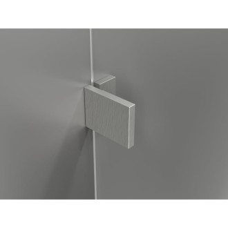 Sprchovací kút Mexen Lunar s ľavým výklopným uchytením 70 x 80 cm, priehľadný, kartáčovaný nikel - 834-070-080-97-00-L