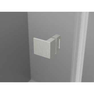 Sprchovací kút Mexen Lunar s ľavým výklopným uchytením 70 x 90 cm, priehľadný, kartáčovaný nikel - 834-070-090-97-00-L