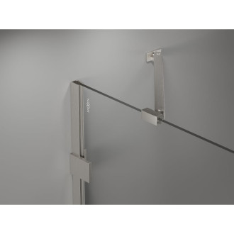 Sprchovací kút Mexen Lunar s pravými pántami 75 x 90 cm, priehľadný, kartáčovaný nikel - 834-075-090-97-00-P