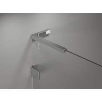 Sprchovací kút Mexen Lunar L s pravými pántami 80 x 90 cm, priehľadný, chróm - 834L-080-090-01-00-P