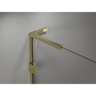 Sprchovací kút Mexen Lunar L s pravými pántami 70 x 90 cm, priehľadný, zlatý - 834L-070-090-50-00-P