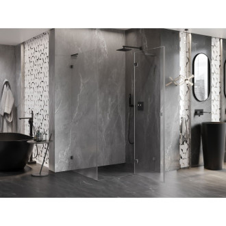 Sprchovací kút Mexen Lunar L s pravými pántami 70 x 90 cm, priehľadný, strieborná metalíza - 834L-070-090-95-00-P