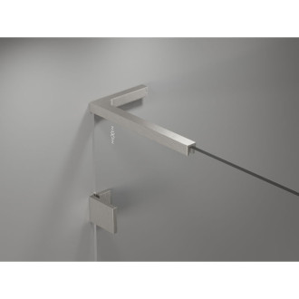 Sprchovací kút Mexen Lunar L s pravým pántom 85 x 90 cm, priehľadný, kartáčovaný nikel - 834L-085-090-97-00-P