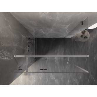 Sprchovací kút Mexen Lunar T s ľavým výklopným uzáverom 85 x 90 cm, priehľadný, chróm - 834T-085-090-01-00-L